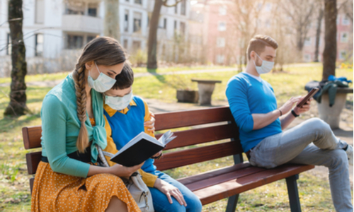 Social Distancing on Bench
